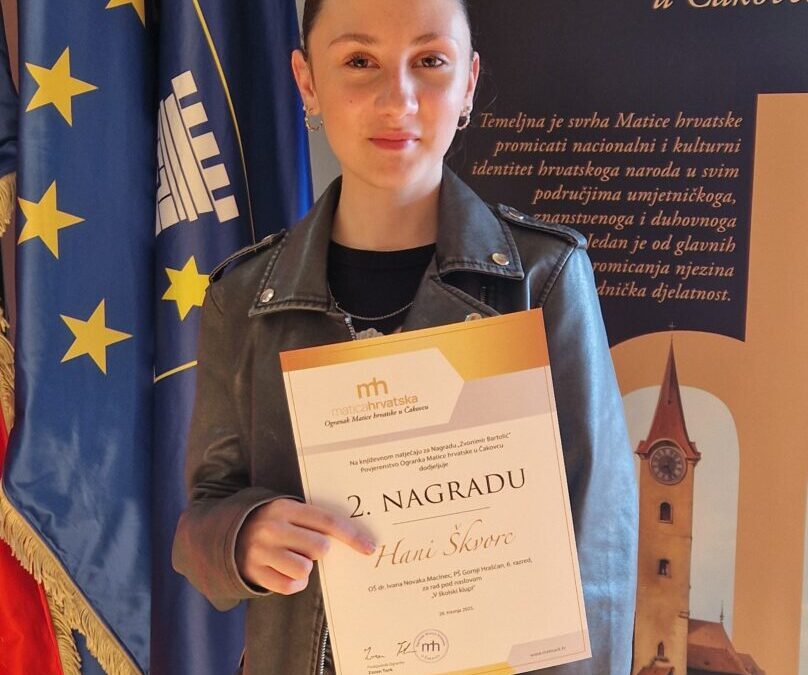 Dvije nagrade „Zvonimir Bartolić“ stigle u našu školu