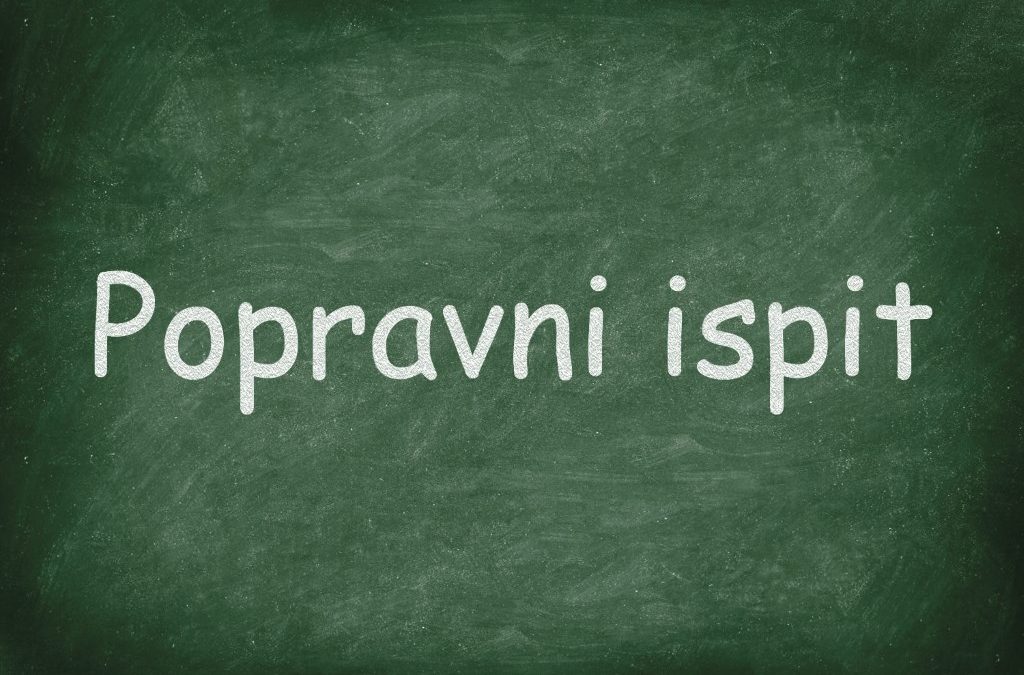 Obavijest o popravnom ispitu